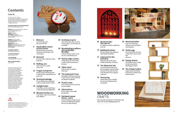 Woodworking Crafts 91 Contents